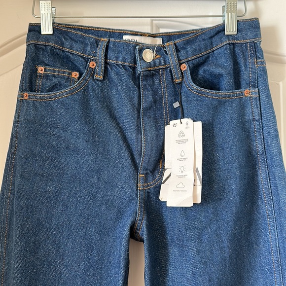 NWT Zara Dark Denim Straight Leg Jeans - Picture 3 of 5